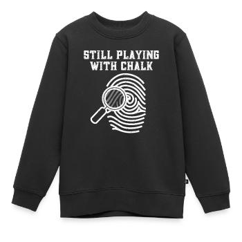 Spielt immer noch mit Kreide Forensischer Wissensc - Kinder Premium Organic Sweatshirt - Schwarz - Vorne - AI Model Kid Female (0cm)