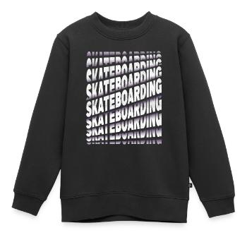 Skateboard Skate Skater Skateboard Sk8 Police - Sweat Premium enfant bio - noir - Devant - AI Model Kid Female (0cm)