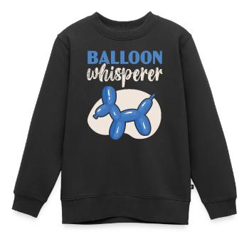 Balloon Whisperer Balloon Twist Balloon Modélisation - Sweat Premium enfant bio - noir - Devant - AI Model Kid Female (0cm)