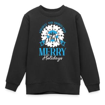 Keine Karies unter dem Mistelzweig Zahnärztliche W - Kinder Premium Organic Sweatshirt - Schwarz - Vorne - AI Model Kid Female (0cm)
