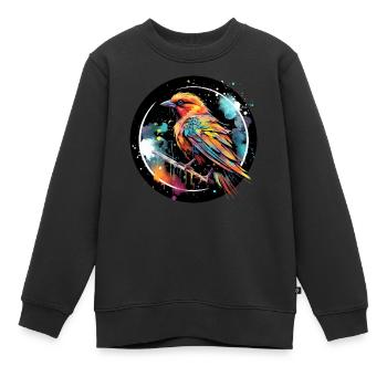 Vogel Singvogel Geschenk für Vogel Fans Natur - Kinder Premium Organic Sweatshirt - Schwarz - Vorne - AI Model Kid Female (0cm)