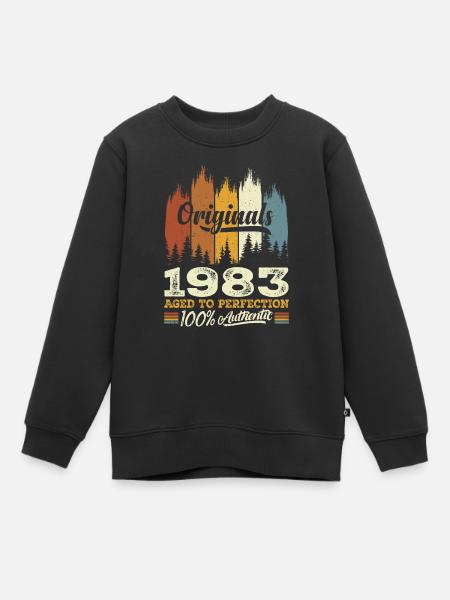 1983 Vintage Cadeau D'anniversaire 1983 Original - Sweat Premium enfant bio - noir