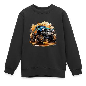 Monstertruck - Der Titan der Straße - Kinder Premium Organic Sweatshirt - Schwarz - Vorne - AI Model Kid Female (0cm)