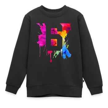 6 YEARS 6TH BIRTHDAY - Kids Premium Organic Sweatshirt - black - Front - AI Model Kid Female (0cm)