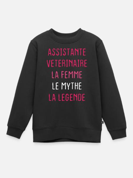 Assistante Veterinaire - Sweat Premium enfant bio - noir