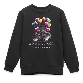 Paroles Mélomanes Auteurs-compositeurs Festival de musique - Sweat Premium enfant bio - noir - Devant - AI Model Kid Female (0cm)