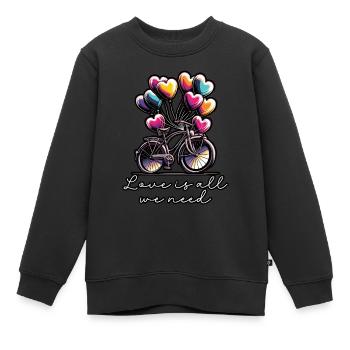 Paroles Mélomanes Auteurs-compositeurs Festival de musique - Sweat Premium enfant bio - noir - Devant - AI Model Kid Female (0cm)
