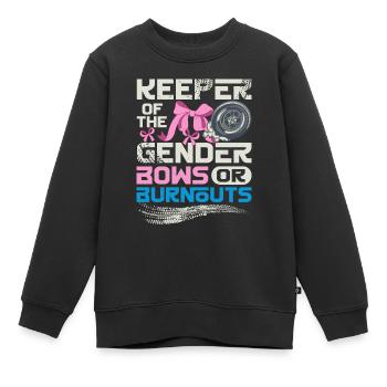 Keeper of the Gender Burnouts or Bows - Sweat Premium enfant bio - noir - Devant - AI Model Kid Female (0cm)