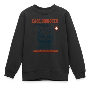 Mutantenkäse Shirt: Der Schrecken hat Löcher - Kinder Premium Organic Sweatshirt - Schwarz - Vorne - AI Model Kid Female (0cm)