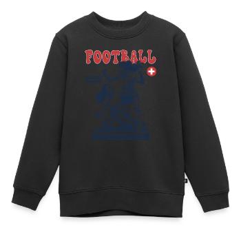 Foul mit Ansage: Swiss Fußballspielerin Shirt - Kinder Premium Organic Sweatshirt - Schwarz - Vorne - AI Model Kid Female (0cm)