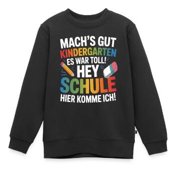 Kindergarten Leavers Kita School Start School Enrollment - Kids Premium Organic Sweatshirt - black - Front - AI Model Kid Female (0cm)