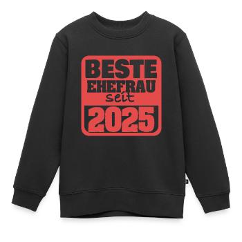 Ehefrau 2025 - Kinder Premium Organic Sweatshirt - Schwarz - Vorne - AI Model Kid Female (0cm)