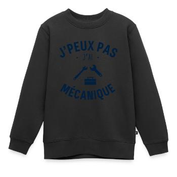 J peux pas j ai mécanique - Sweat Premium enfant bio - noir - Devant - AI Model Kid Female (0cm)