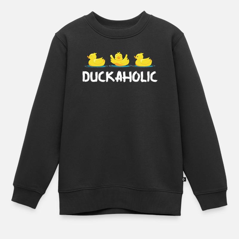 Canards d'élevage de canards en caoutchouc - Sweat Premium enfant bio - noir