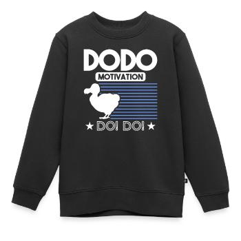 Dodo Dodos Ausgestorben Ornithologie - Kinder Premium Organic Sweatshirt - Schwarz - Vorne - AI Model Kid Female (0cm)