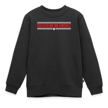 Hundesport Mantrailer Rettungshund Mantrailing - Kinder Premium Organic Sweatshirt - Schwarz - Vorne - AI Model Kid Female (0cm)