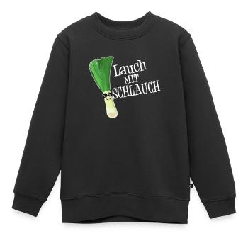 Lauch Mit Schlauch Fitness Lustiges Geschenk Dünn - Kinder Premium Organic Sweatshirt - Schwarz - Vorne - AI Model Kid Female (0cm)