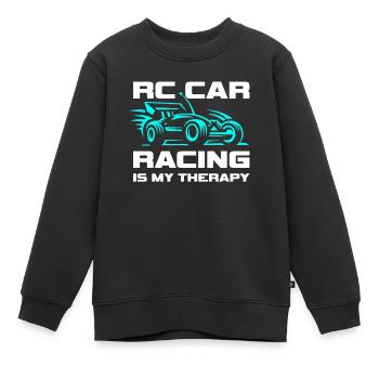 Modellauto fahren ist meine Therapie RC Buggy - Kinder Premium Organic Sweatshirt - Schwarz - Vorne - AI Model Kid Female (0cm)