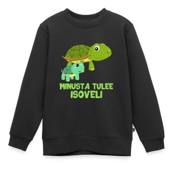Je vais être un grand frère tortue futur cadeau. - Sweat Premium enfant bio - noir - Devant - AI Model Kid Female (0cm)