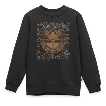Ägypten Libelle Hieroglyphen Vintage Auge Anubis - Kinder Premium Organic Sweatshirt - Schwarz - Vorne - AI Model Kid Female (0cm)