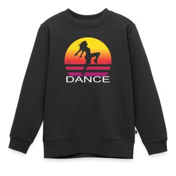 Vintage Tanzen Tanzschule Geschenk - Kinder Premium Organic Sweatshirt - Schwarz - Vorne - AI Model Kid Female (0cm)