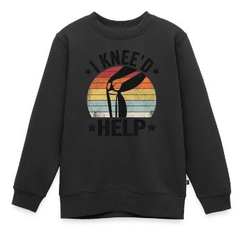 Knie Operation Künstliches Knie Geschenk Genesung - Kinder Premium Organic Sweatshirt - Schwarz - Vorne - AI Model Kid Female (0cm)