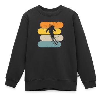 Skifahrer - Kinder Premium Organic Sweatshirt - Schwarz - Vorne - AI Model Kid Female (0cm)