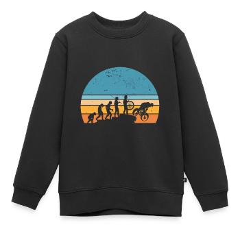 Gravel Bike Evolution Mountainbike Cyclocross - Kinder Premium Organic Sweatshirt - Schwarz - Vorne - AI Model Kid Female (0cm)