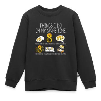 Sousaphone Gift Hommes Orchestre Big Band Tuba - Sweat Premium enfant bio - noir - Devant - AI Model Kid Female (0cm)