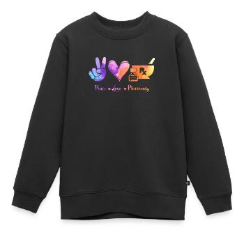 Peace, Love Pharmacy - Pharmazie Pharmakant - Kinder Premium Organic Sweatshirt - Schwarz - Vorne - AI Model Kid Female (0cm)