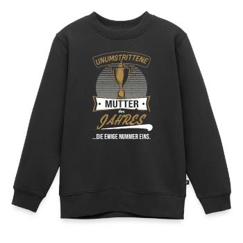 Trophäe Pokal für Mutter des Jahres Muttertag - Kinder Premium Organic Sweatshirt - Schwarz - Vorne - AI Model Kid Female (0cm)