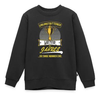 Trophäe Pokal für Vater des Jahres Vatertag - Kinder Premium Organic Sweatshirt - Schwarz - Vorne - AI Model Kid Female (0cm)