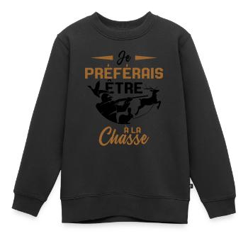 Lustige Idee eines Jagdgeschenks für einen Jäger - Kinder Premium Organic Sweatshirt - Schwarz - Vorne - AI Model Kid Female (0cm)