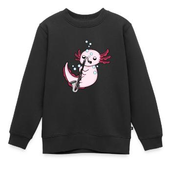 Clarinette basse Axolotl Big Band Children’s Orchestra - Sweat Premium enfant bio - noir - Devant - AI Model Kid Female (0cm)