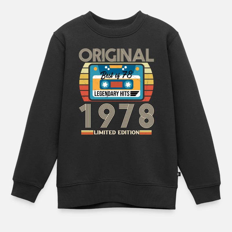Cadeau D’anniversaire Vintage 1978 Édition Limitée - Sweat Premium enfant bio - noir