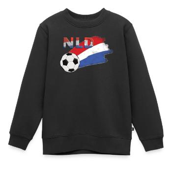 Fahne Holland - Kinder Premium Organic Sweatshirt - Schwarz - Vorne - AI Model Kid Female (0cm)