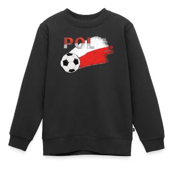 Fahne Polen - Kinder Premium Organic Sweatshirt - Schwarz - Vorne - AI Model Kid Female (0cm)