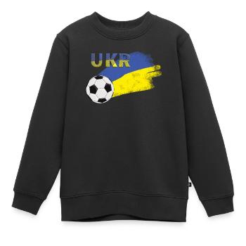Fahne Ukraine - Kinder Premium Organic Sweatshirt - Schwarz - Vorne - AI Model Kid Female (0cm)