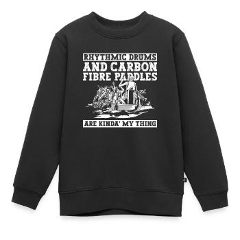 Drachenboot Und Drachenboot Paddeln - Kinder Premium Organic Sweatshirt - Schwarz - Vorne - AI Model Kid Female (0cm)