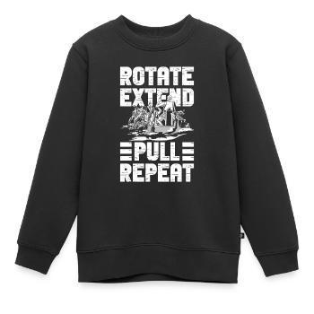 Drachenboot - Kinder Premium Organic Sweatshirt - Schwarz - Vorne - AI Model Kid Female (0cm)