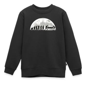 Tischtennis Zubehör Pingpong Motiv - Kinder Premium Organic Sweatshirt - Schwarz - Vorne - AI Model Kid Female (0cm)