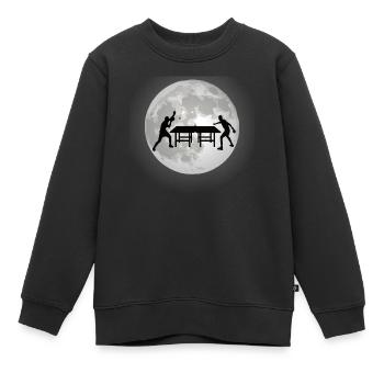 Tischtennis Zubehör Pingpong Motiv - Kinder Premium Organic Sweatshirt - Schwarz - Vorne - AI Model Kid Female (0cm)