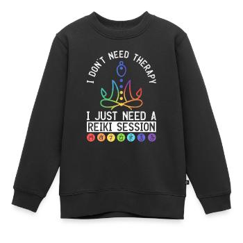 Ganzheitlicher Reiki Und Chakra - Kinder Premium Organic Sweatshirt - Schwarz - Vorne - AI Model Kid Female (0cm)