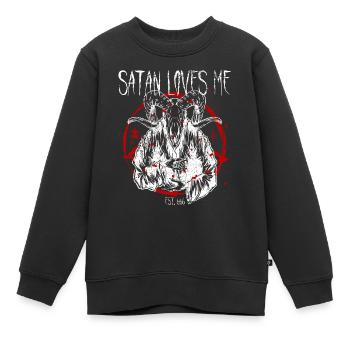 Satanisme Baphomet sataniste - Sweat Premium enfant bio - noir - Devant - AI Model Kid Female (0cm)