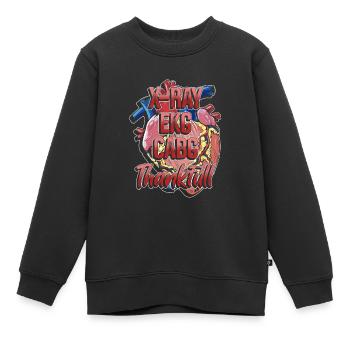 Herz Bypass Arterie Herz OP - Kinder Premium Organic Sweatshirt - Schwarz - Vorne - AI Model Kid Female (0cm)