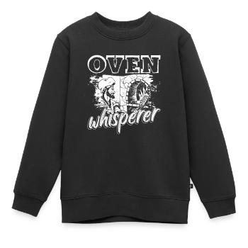 Pizzabäcker Pizza Ofen Whisperer - Kinder Premium Organic Sweatshirt - Schwarz - Vorne - AI Model Kid Female (0cm)