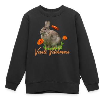 Vesele Velikonoce Frohe Ostern - Kinder Premium Organic Sweatshirt - Schwarz - Vorne - AI Model Kid Female (0cm)