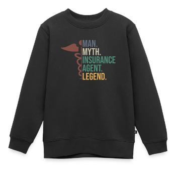 Insurance Agent Design Für Insurance Consultant - Kinder Premium Organic Sweatshirt - Schwarz - Vorne - AI Model Kid Female (0cm)