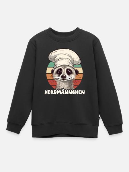 Herdmännchen Erdmännchen Koch - Kinder Premium Organic Sweatshirt - Schwarz