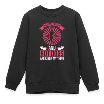 Baton Design Für Baton Twirler - Kinder Premium Organic Sweatshirt - Schwarz - Vorne - AI Model Kid Female (0cm)